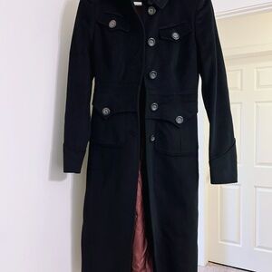 Burberry Wool-Cashmere Black Coat (Long)